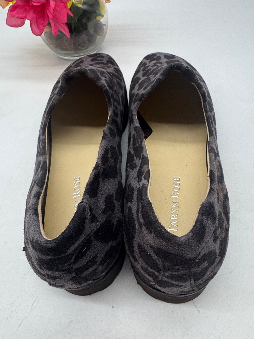 Taryn Rose Jaden Gray and Black Leopard Slip-On Flats Size 11 BFL10166B - Picture 3 of 7